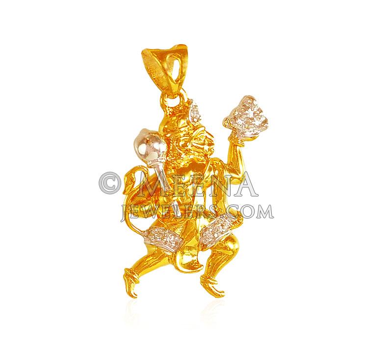 22Kt Hanuman Jee Pendant PeSw19515 22Kt Gold Hanuman Jee Pendant is