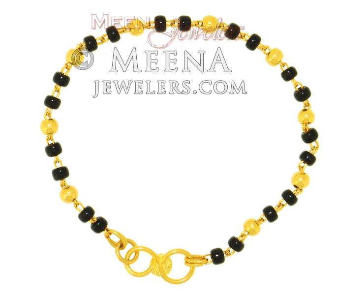 22kt Gold Baby Bracelet with beads BjBb2120 22Kt gold baby bracelet