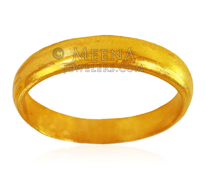 22KT Gold Plain Band riwb22053 22KT Gold Plain Band. Gold Plain Wedding Band is designed in