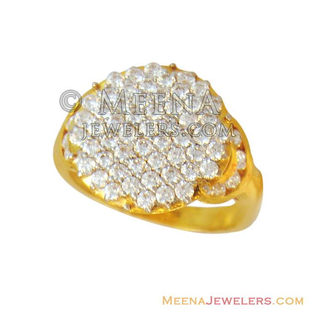 22k Star Signity Stones Ring - RiLs11757 - US$ 1,712 - 22k gold fancy ...