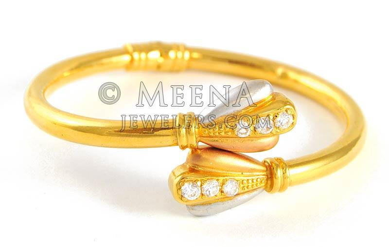 22k signity gold bangle BaSt3978 22k gold signity bangle flexible