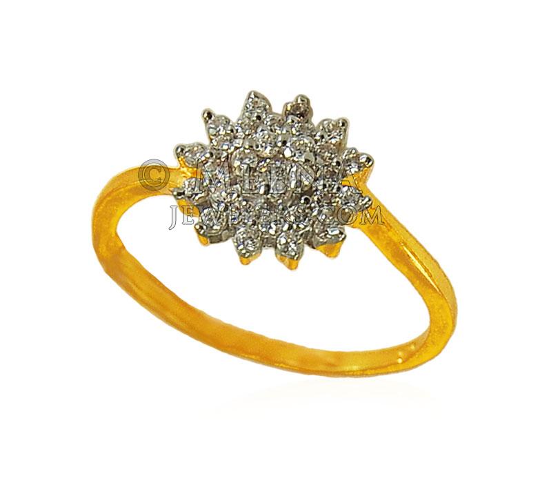 Fancy Gold Signity Ring RiLs19473 22K Gold Fancy Ring, designed