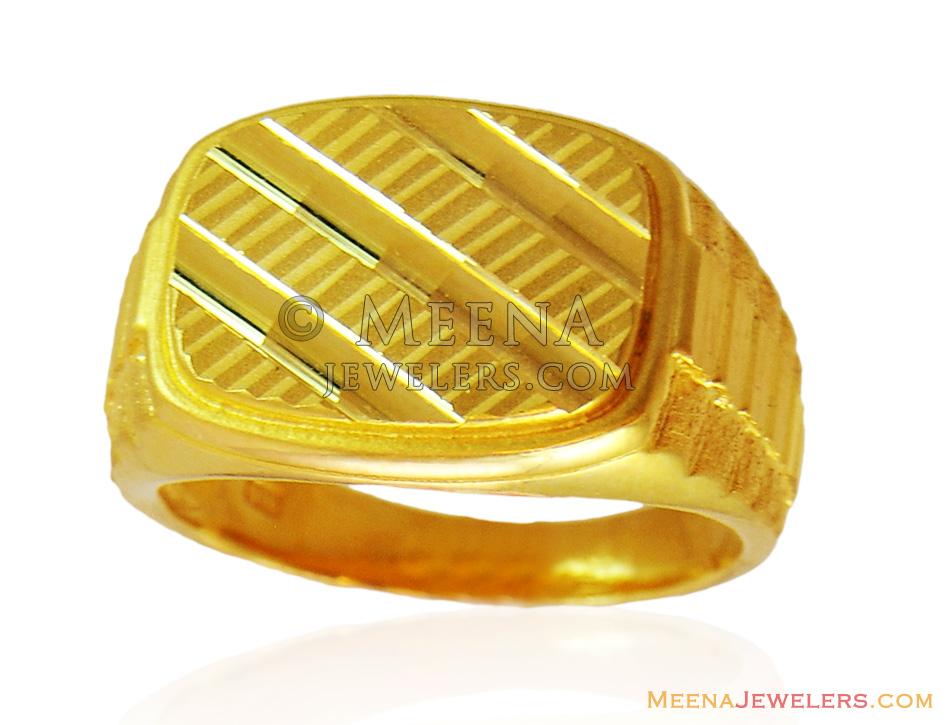 22k Mens Fancy Ring - RiMs14887 - 22kt men's gold ring designed in ...