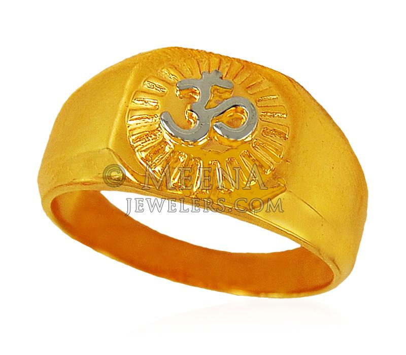 22K Gold Mens Ring RiMs19543 22K