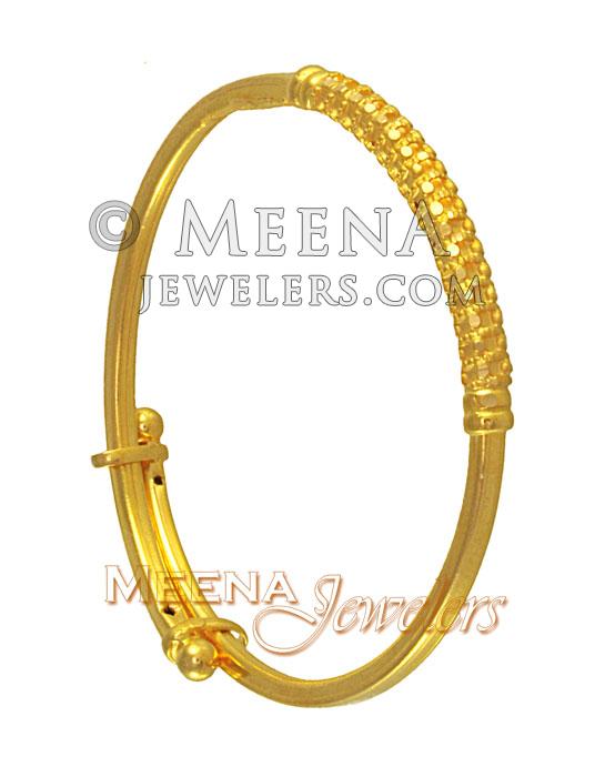 22K Gold Baby Bangle BjBa2552 22K Gold Baby Bangle. Bangles are
