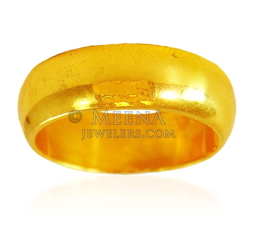 22Kt Gold Plain Band - riwb20754 - 22K Gold plain band. NOTE: RING ...