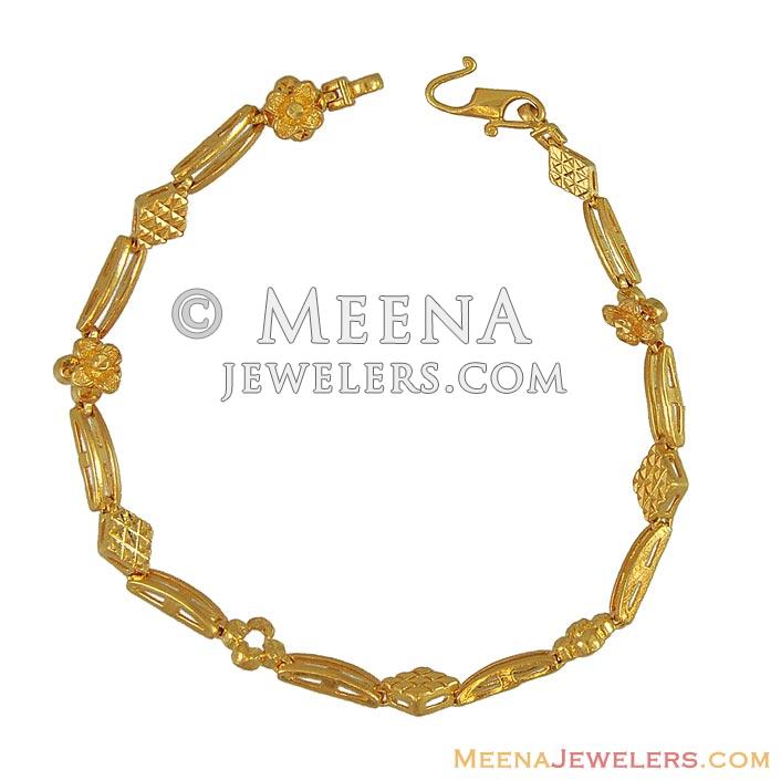 Indian Gold Bracelet (22K) BrLa9997 22K Indian Gold Bracelet with