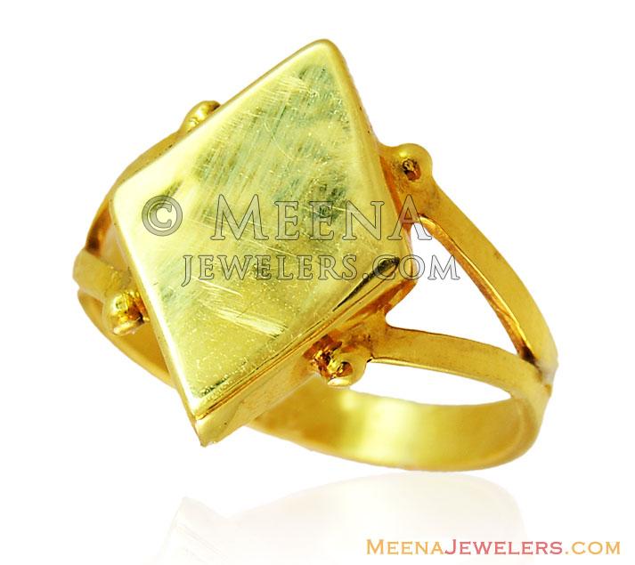 Plain Gold Men Ring (22K) - RiMs15264 - 22K Gold Plain Ring for men's ...