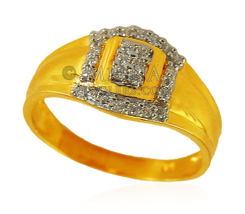 22K Mens Stones Ring RiMs19554 22K
