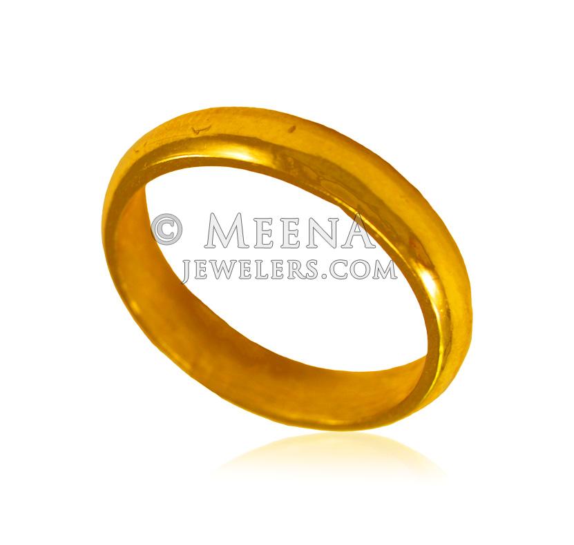 22K Gold Plain Band - riwb24347 - 22 Karat Gold wedding band (Unisex ...