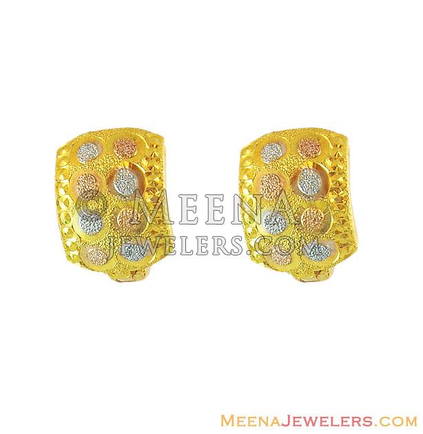 Fancy ClipOn Earrings 22K ErCl12409 22K gold fancy clip On Earrings