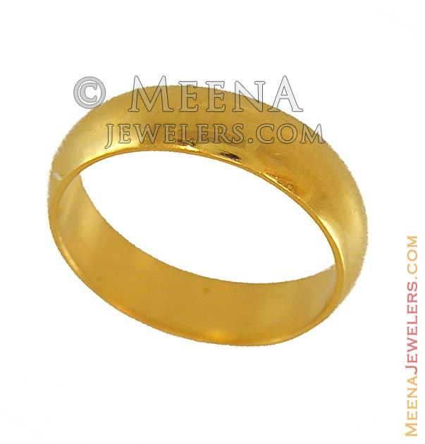 22K Plain Wedding Band - RiWb6535 - 22K gold high shine,simple and ...
