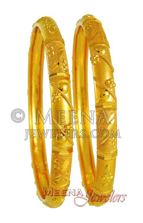 2 bangles set gold price