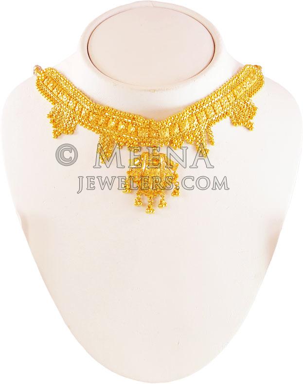 22K Gold Choker Necklace ONLY StLs17552 Unique 22K Gold Choker