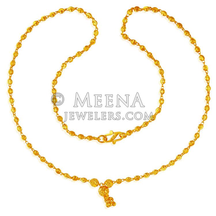 Gold Ladies Dokia Chain 22k - chfc21594 - 22Kt Gold dokia chain is ...