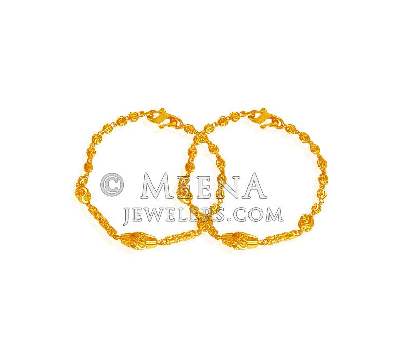 22K Gold Beads Baby Bracelets BaBr19097 22K Gold baby Bracelets