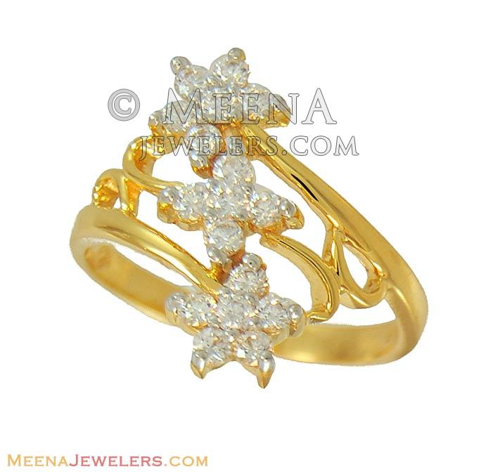 22K Gold Fancy Ring - RiLg8106 - 22kt Gold fancy signity ring with ...
