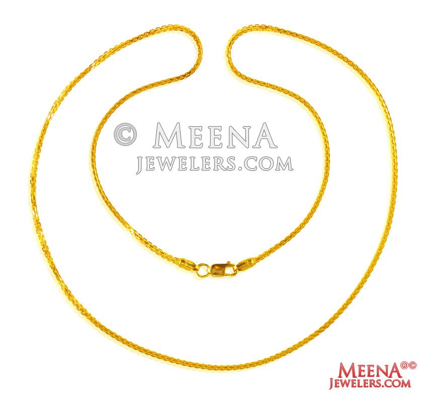 22 karat Gold Chain ChPl25338 22 Karat Gold 18 Inches long chain is