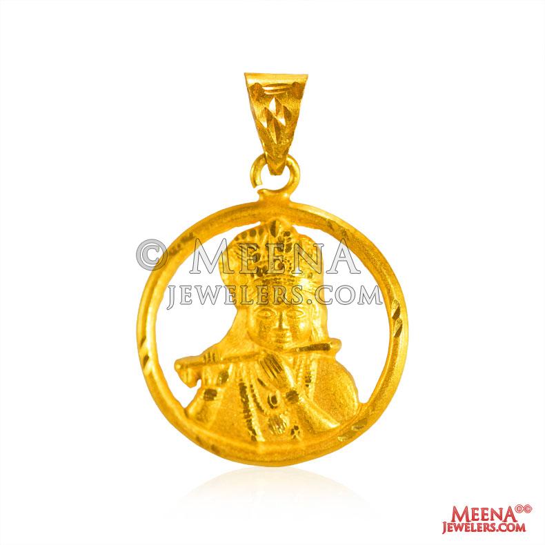 22 Kt Fancy Lord Krishna Pendant PeGf25507 22 kt Gold Krishna