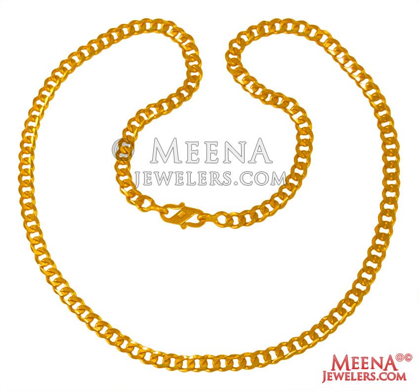 22Kt Gold Chain 20 Inches ChPl24827 22kt Gold 20 Inches long chain