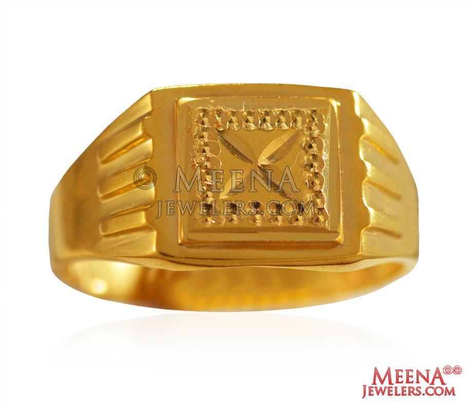22karat Gold Fancy Mens Ring - RiMs26894 - US$ 618 - 22karat Gold Fancy ...