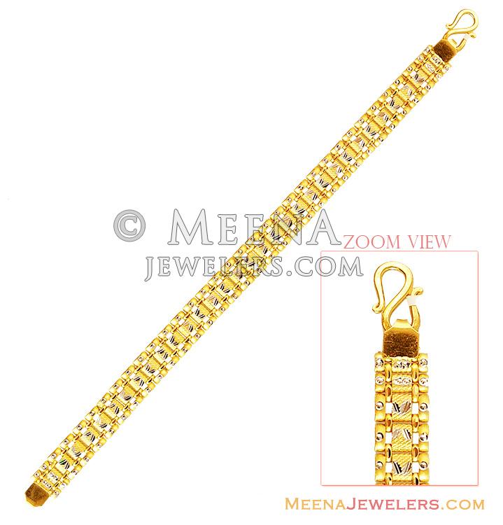 Mens 22K Gold Bracelet BrMb14150 Mens 22K Gold bracelet designed