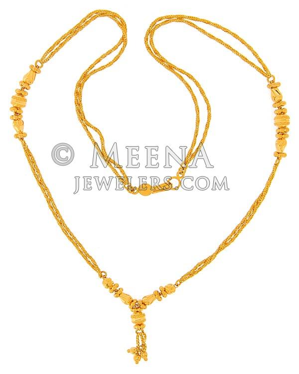 22Kt Gold Dokya Chain - ChFc4222 - 22Kt Gold Dokya / Fancy Necklace ...