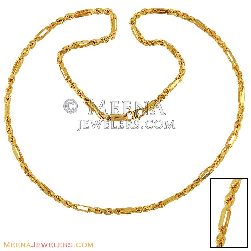 22K Cartier Rope Gold Mens Chain ChMs11940 22K cartier rope gold