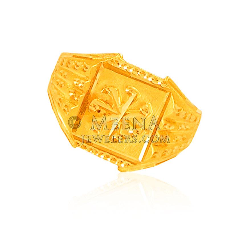 22karat Gold Fancy Mens Ring - RiMs23989 - 22karat Gold Fancy Mens Ring ...