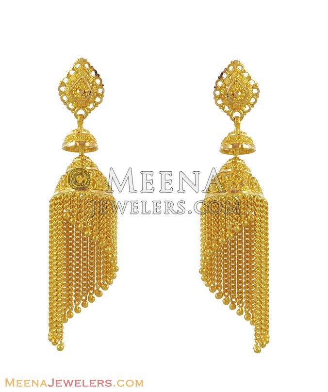 22k Fancy Chandelier Earrings ErFc11122 22k yellow gold chandeliers