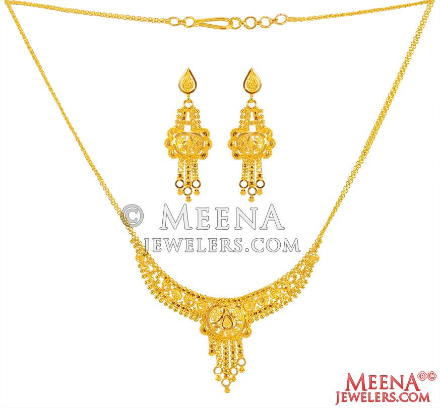 22K Gold Necklace Set StGo26204 US 1,817 22Karat Gold Light Necklace Set. Necklace and 22K Gold Necklace Set StGo26204 US 1,817 22Karat Gold Light Necklace Set. Necklace and