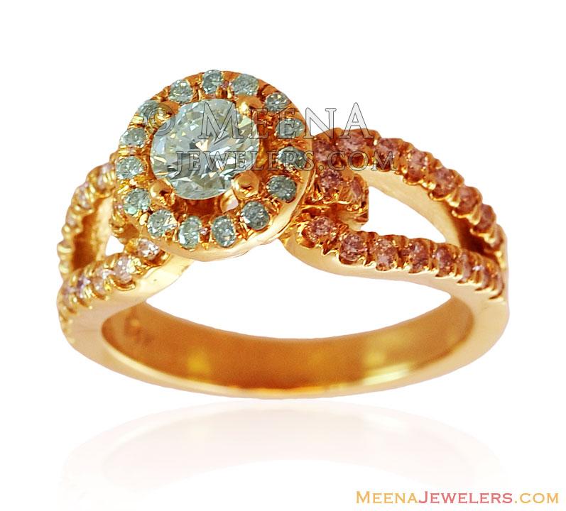 18K Yellow Gold Diamond Ring - DiSo16950 - 18K Yellow Gold Diamond
