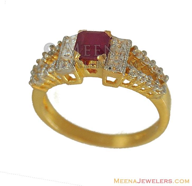 Indian Fancy Ring (22 Karat) RiPs9205 22Kt gold hand crafted ring
