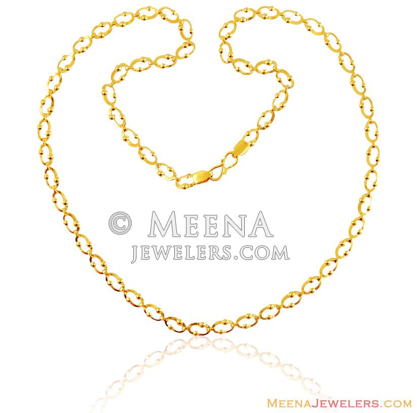 Fancy Ladies 20 in Gold Chain 22k chfc15495 22K Gold Ladies Fancy