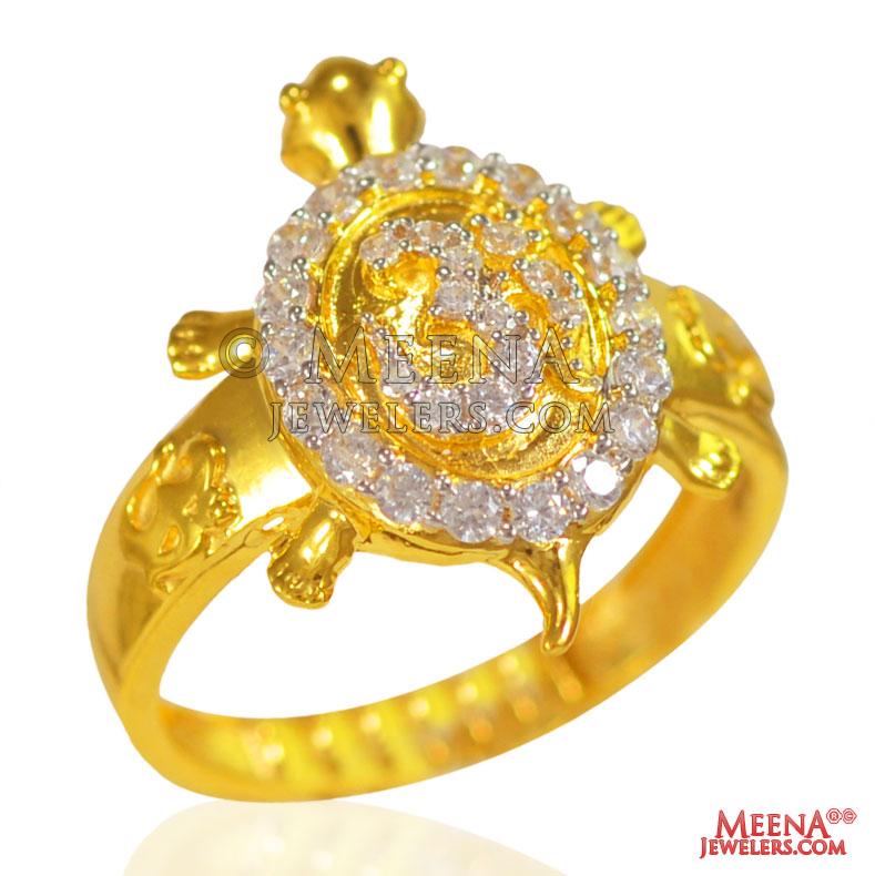 22k Gold Turtle Ladies Ring - RiLs26649 - US$ 552 - 22k Gold Turtle