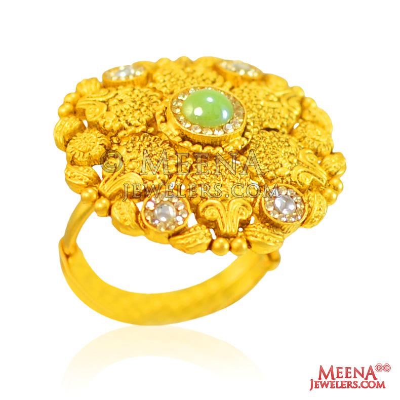 22Kt Gold Antique Fancy Ring - RiLp27966 - US$ 1,573 - Elevate your ...