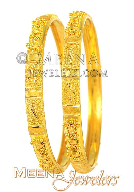 22Kt Gold Bangles (1 Pair) bago2616 22K Gold Hand Made Bangles (1 pair)