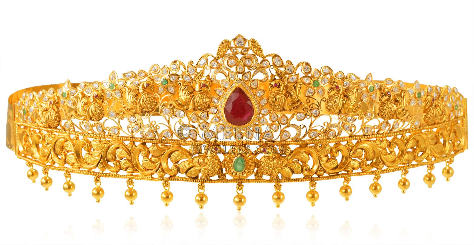 22Kt Gold Designer Waist belt MsKp23724 22KT Gold Waist belt