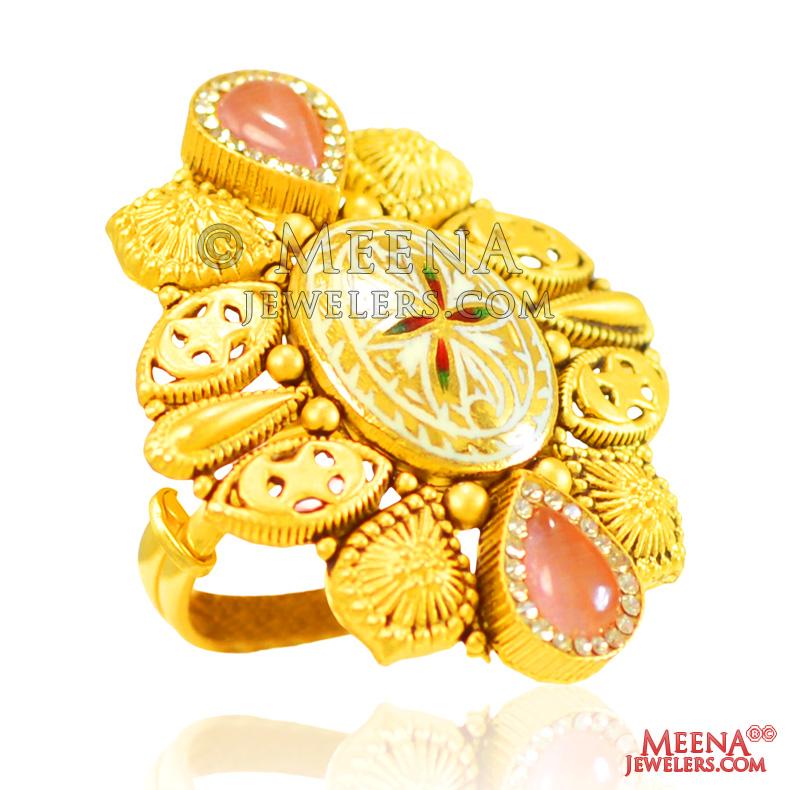 22Kt Gold Antique Fancy Ring - RiLp27970 - US$ 2,361 - Elevate your ...