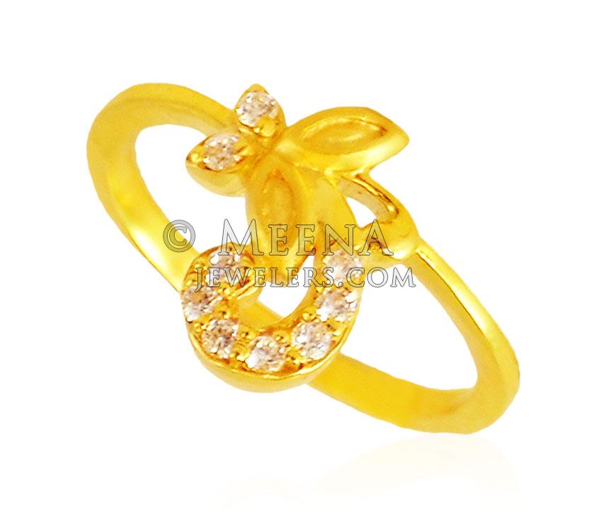 22K Gold Ladies Ring RiLp20618 22K Gold ring is designed with
