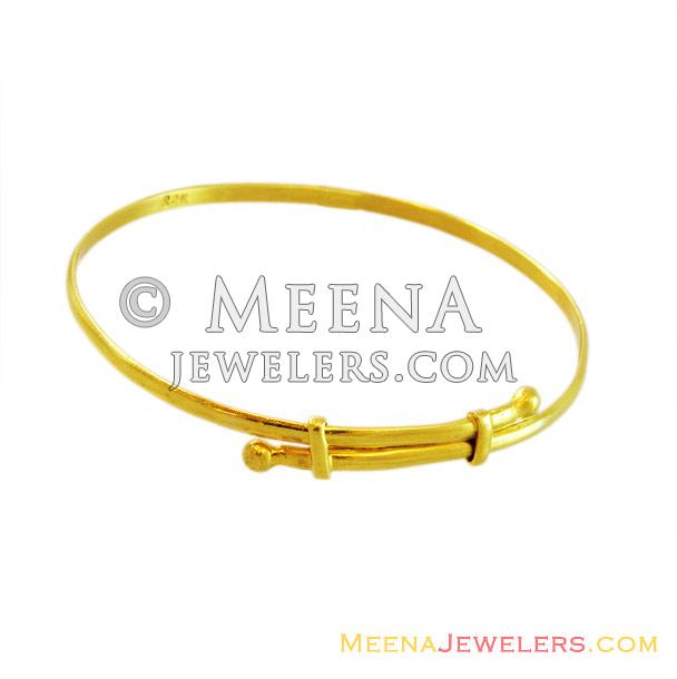 22K Gold Bangle BjBa12790 22K gold baby bangle / kada (1 pcs) with