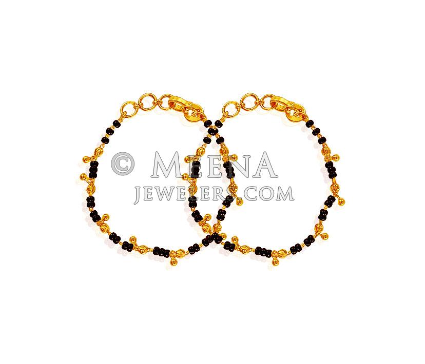 22k Gold Baby Mania BjBb19112 22k gold baby bracelet (2 Pcs) is