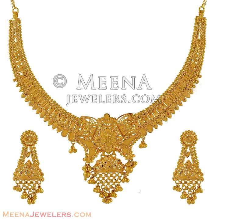 22K Gold Designer Necklace - StGo6971 - Beautifully hand crafted 22k