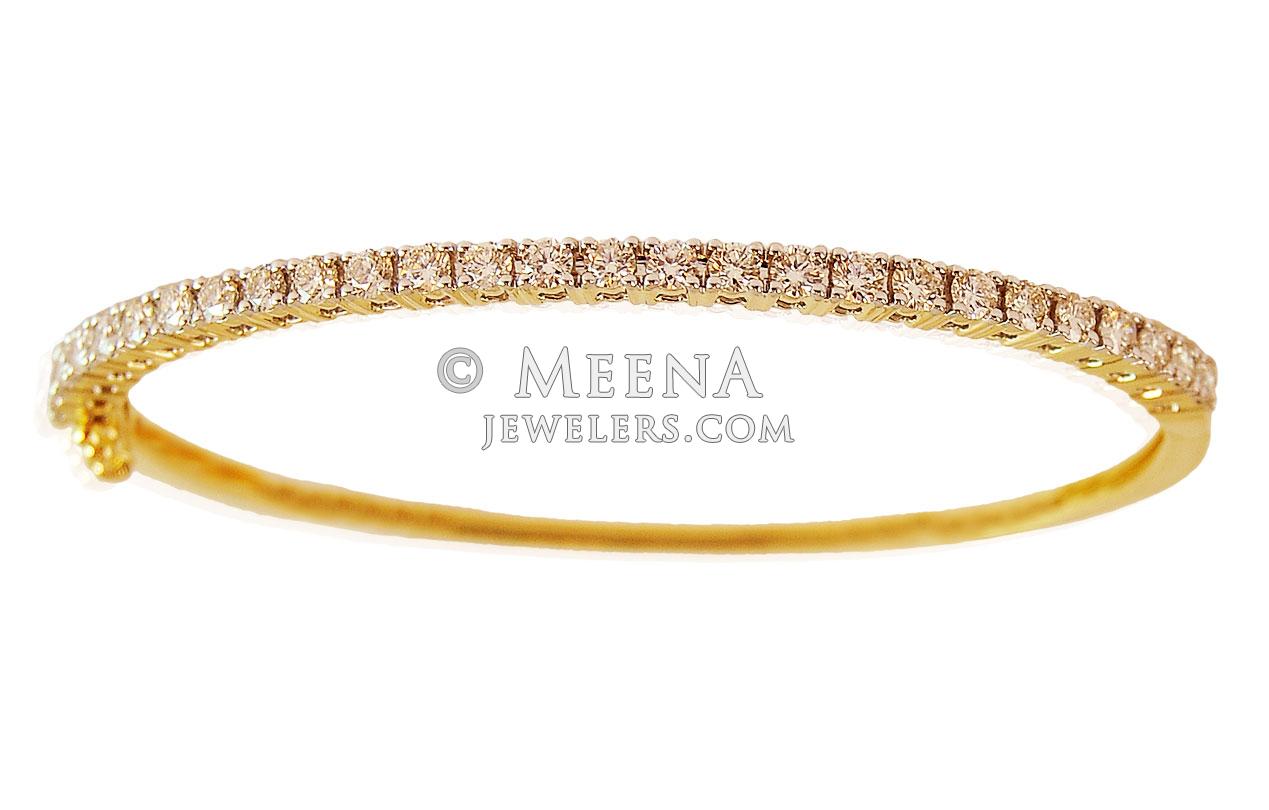 18K Gold Solitaire Diamond Bracelet DiBr20112 18Kt Gold bracelet is