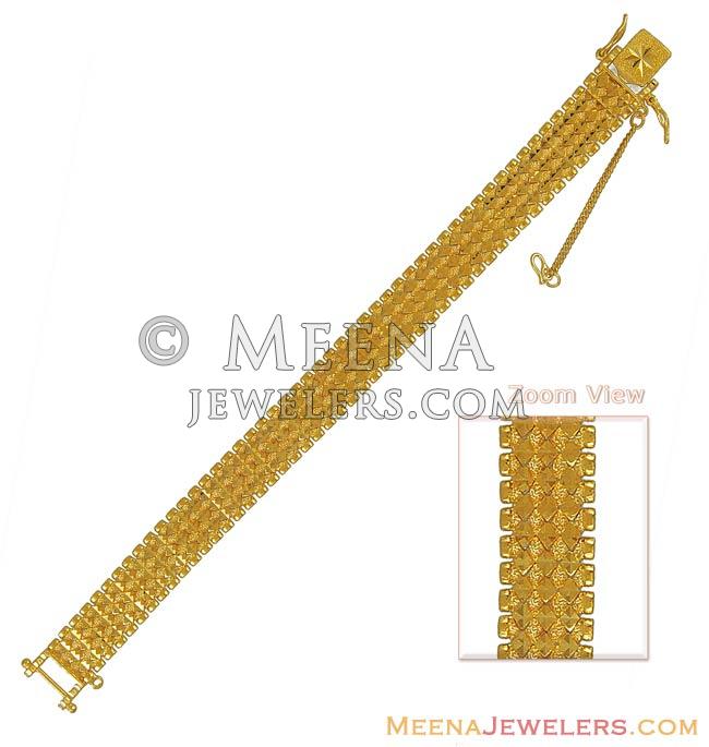 Men's bracelet in 22k gold BrMb6756 Hand crafted 22k gold men's
