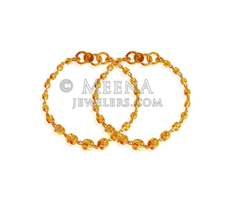 22K Gold Kids Bracelet BjBb19590 22k Gold Kids bracelet (Pair