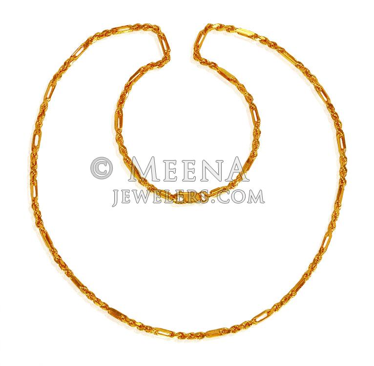 22 Karat Gold Rope Chain 22In - ChMs20149 - 22K Gold Cartier rope chain ...