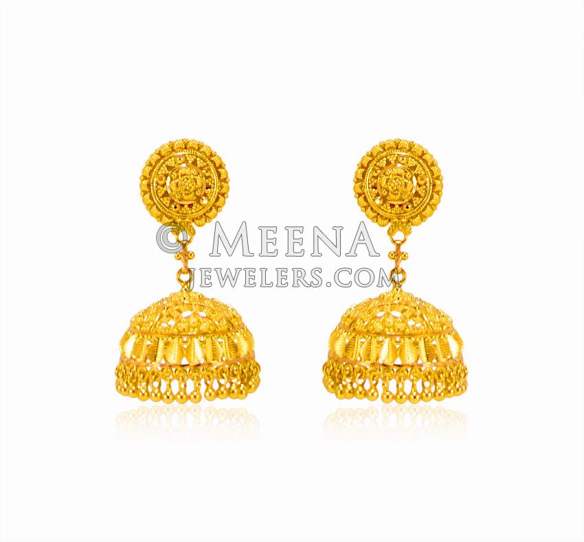 22k Long Chandelier Earrings ErFc24005 22k long earrings designed