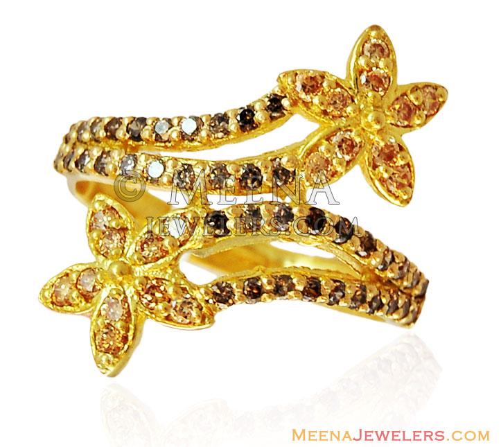 Ladies Fancy 22k Gold Floral Ring - RiLg15127 - 22K Ladies Fancy ...