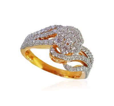 18KT Gold Diamond ladies Ring ( Diamond Rings )